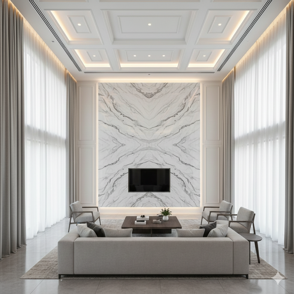 【豪宅設計】輕奢法式風情：大理石與金屬線條的完美交響